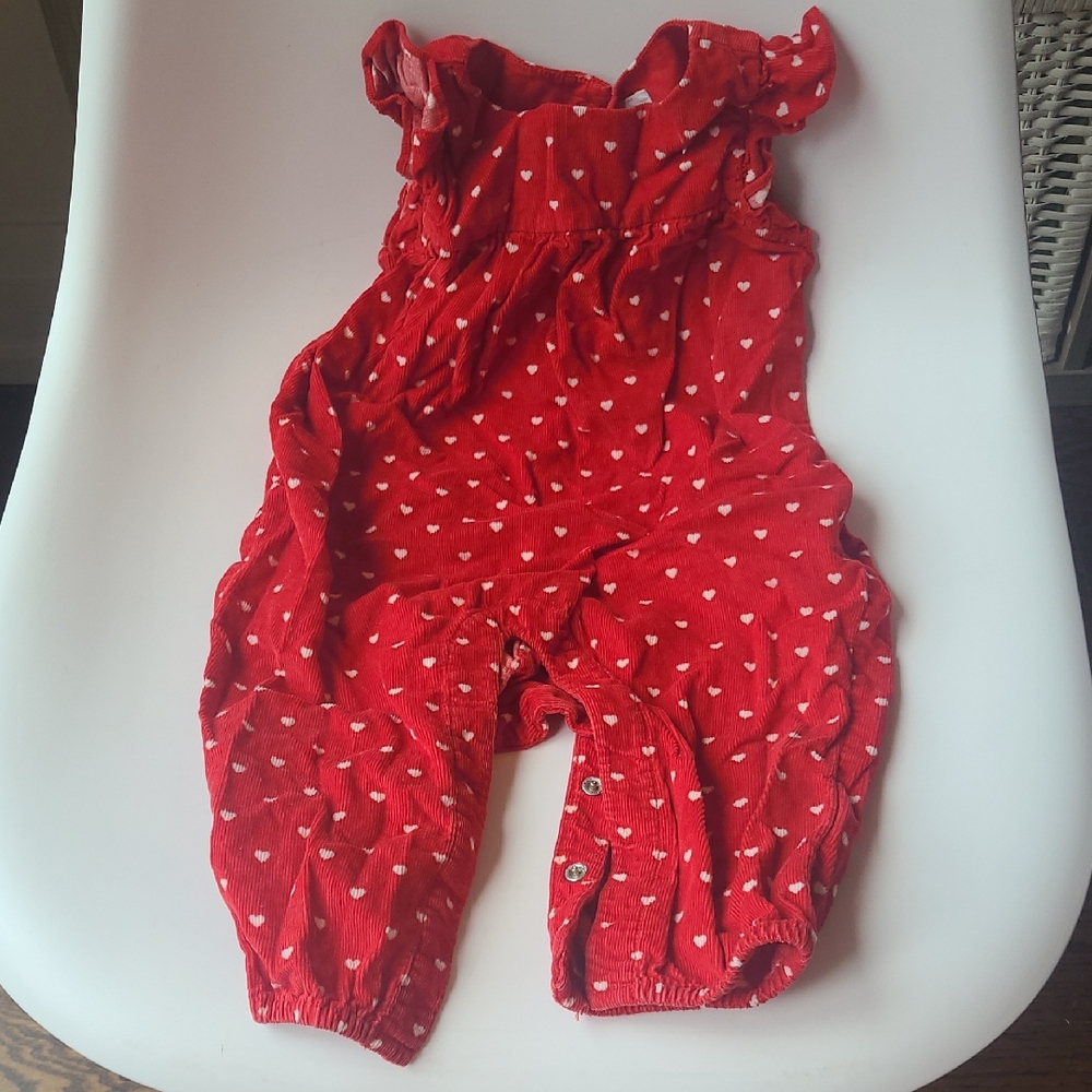 Gap Girl Red Heart Romper 6-12M